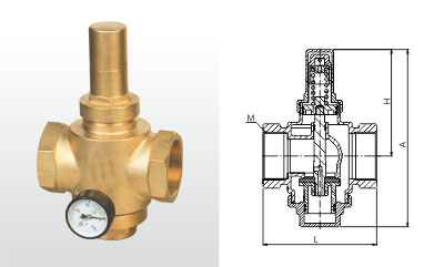 Y13X-16T 黄铜活塞式可调减压阀