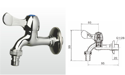 151CP3TF 黄铜洗衣机水嘴3